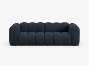 CANAPEA CU 3 LOCURI LUPIN 228, ALBASTRU MARIN, CU TAPITERIE DIN TEXTIL CHENILLE EDEN, MICADONI