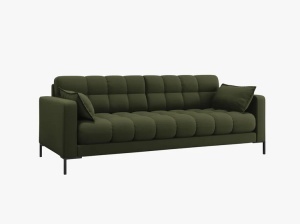 CANAPEA CU 3 LOCURI, MAMAIA VERDE NEVE, CU TAPITERIE DIN TEXTIL FIN, MICADONI - Img 2