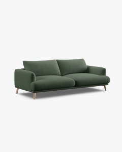CANAPEA CU 3 LOCURI, NAOMI, VERDE MUSCHI, 200X95 CM, TAPITAT CU TAPITERIE DIN TEXTIL STRUCTURAT LIBERTY, MICADONI - Img 3
