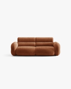 CANAPEA CU 3 LOCURI, NEO, CARAMIZIU, 220X100 CM, TAPITAT CU TAPITERIE DIN TEXTIL CHENILLE GOLD, MICADONI