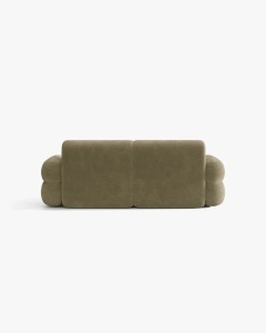CANAPEA CU 3 LOCURI, NEO, VERDE MASLINIU DESCHIS, 220X100 CM, TAPITAT CU TAPITERIE DIN TEXTIL CHENILLE GOLD, MICADONI - Img 3