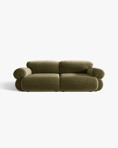 CANAPEA CU 3 LOCURI, OPHELIA, VERDE, 217 CM, CU TAPITERIE DIN TEXTIL CATIFEA VENUS, MICADONI