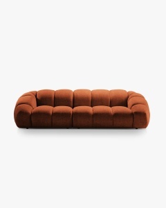 CANAPEA CU 4 LOCURI DIANA, SCORTISOARA, 294X114 CM, TAPITAT CU TAPITERIE DIN TEXTIL STRUCTURAT BUBBLE, MICADONI