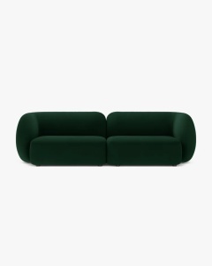 CANAPEA CU 4 LOCURI KATE, VERDE SMARALD, 243X99 CM, TAPITAT CU TAPITERIE DIN TEXTIL CATIFEA SALVADOR, MICADONI