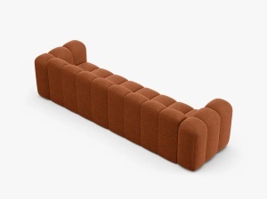CANAPEA CU 4 LOCURI LUPIN 288, CARAMIZIE, CU TAPITERIE DIN TEXTIL CHENILLE EDEN, MICADONI - Img 3