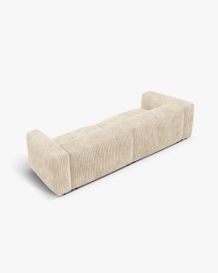 CANAPEA CU 4 LOCURI, MARTINA, BEJ DESCHIS, 320 CM, CU TAPITERIE DIN TEXTIL CORDOI TILIA, MICADONI - Img 3