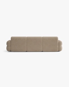 CANAPEA CU 4 LOCURI, NEO, NISIPIU, 305X100 CM, TAPITAT CU TAPITERIE DIN TEXTIL CHENILLE SILENCIO, MICADONI - Img 4