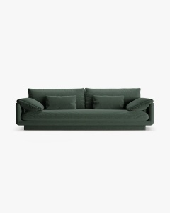 CANAPEA CU 4 LOCURI, TORINO, 250X103, VERDE MUSCHI, CU TAPITERIE DIN TEXTIL STRUCTURAT WIND, MICADONI