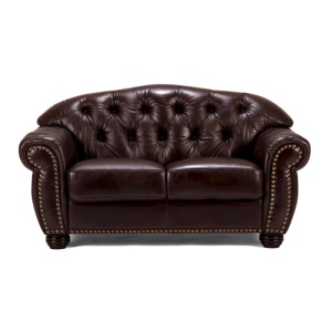 CANAPEA DE LUX CHESTERFIELD HEREFORD 168CM, 2 LOCURI, DIN PIELE NATURALA, CULOARE MARO, ARTIM SELECTION