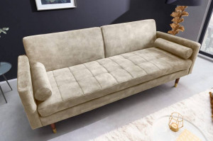 CANAPEA EXTENSIBILA, 195CM, CATIFEA DE CULOAREA SAMPANIEI, ARTIM GROUP SELECTION - Img 2