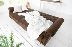 CANAPEA EXTENSIBILA,220CM, TAPITAT IN PIELE ECO, MARO ANTIC, ARTIM GROUP SELECTION - Img 4