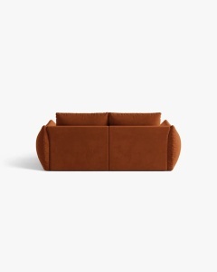 CANAPEA EXTENSIBILA CU 3 LOCURI, BLOOM, 232 CM, CARAMIZIE, CU TAPITERIE DIN TEXTIL CATIFEA CASINO, MICADONI - Img 3