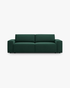 CANAPEA EXTENSIBILA CU 3 LOCURI, JODIE, 107X472 CM, ADANCIME SCAUN 62 CM, VERDE, TAPITAT CU TAPITERIE DIN TEXTIL STRUCTURAT MEGAN, MICADONI