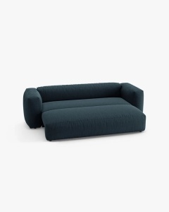 CANAPEA EXTENSIBILA, CU 3 LOCURI, MARTINA, BLUE JEANS, 264 CM, CU TAPITERIE DIN TEXTIL STRUCTURAT BOSTON, MICADONI - Img 3
