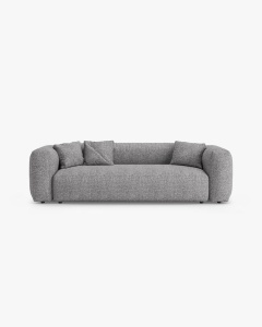 CANAPEA EXTENSIBILA, CU 3 LOCURI, MARTINA, GRI GRAFIT, 264 CM, CU TAPITERIE DIN TEXTIL BOUCLE MONET, MICADONI