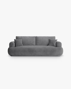 CANAPEA EXTENSIBILA ELLA, GRI, 253X108 CM, TAPITAT CU TAPITERIE DIN TEXTIL STRUCTURAT SORELLA, MICADONI
