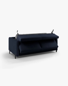 CANAPEA EXTENSIBILA GLORIA, CU 2 LOCURI, ALBASTRU, 102X186 CM, TAPITAT CU TAPITERIE DIN TEXTIL STRUCTURAT BJORN, MICADONI - Img 4