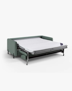 CANAPEA EXTENSIBILA GLORIA, CU 2 LOCURI, MENTA, 102X206 CM, TAPITAT CU TAPITERIE DIN TEXTIL STRUCTURAT BJORN, MICADONI - Img 2
