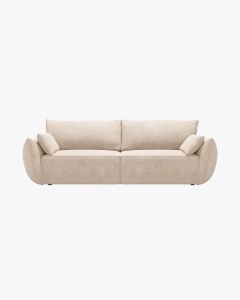 CANAPEA EXTENSIBILA KAELLE, 244 CM, CU 3 LOCURI, BEJ, CU TAPITERIE DIN TEXTIL CHENILLE OVER THE HORIZON, MICADONI