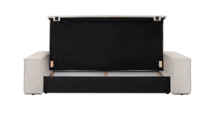 CANAPEA EXTENSIBILA PILLOW, CU FUNCTIE DE DORMIT, GRUPA II, CONFECTIONATA DIN METAL, SPUMA, LEMN SI TEXTIL, STIL MODERN - Img 2