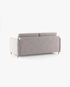 CANAPEA EXTENSIBILA SIMO, GRI DESCHIS, 225X94 CM, TAPITAT CU TAPITERIE DIN TEXTIL CATIFEA SALVADOR, MICADONI - Img 5
