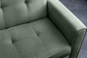 CANAPEA EXTENSIBILA, SMART 180CM, 2 LOCURI, CATIFEA VERDE RAIAT, ARTIM GROUP SELECTION - Img 7