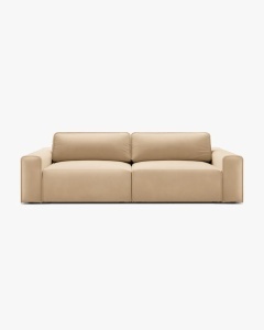 CANAPEA EXTENSIBILA VICTOR, NUD, 246X100 CM, TAPITAT CU TAPITERIE DIN TEXTIL CATIFEA PARIS, MICADONI