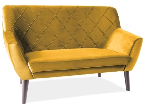 CANAPEA KIER 2, CURRY BLUVEL 68/WENGE, TAPITERIE DIN CATIFEA SI PICIOARE DIN LEMN