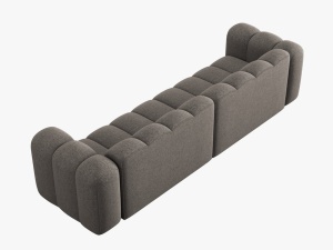 CANAPEA LUPIN, 4 LOCURI, 288 CM, GRI 16, TAPITERIE CHENILLE, DESIGN DEOSEBIT - Img 4