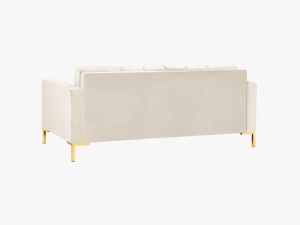 CANAPEA MAMAIA, 2 LOCURI, 152 CM, BEJ DESCHIS 22/AURIU, TAPITERIE DIN CATIFEA, DESIGN DEOSEBIT - Img 4