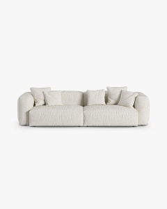 CANAPEA MARTINA, 320X120 CM, ADANCIME SCAUN 90 CM, MELANJ GRI BEJ, TAPITAT CU TAPITERIE DIN TEXTIL CORDOI TILIA, MICADONI