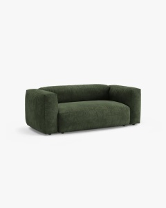 CANAPEA MARTINA, CU 2 LOCURI, VERDE, 200 CM, CU TAPITERIE DIN TEXTIL CATIFEA VOGUE, MICADONI - Img 2