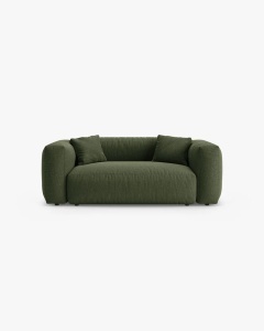 CANAPEA MARTINA, CU 2 LOCURI, VERDE, 200 CM, CU TAPITERIE DIN TEXTIL STRUCTURAT BOSTON, MICADONI