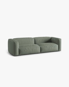 CANAPEA MARTINA, CU 3 LOCURI, VERDE MUSCHI, 244 CM, CU TAPITERIE DIN TEXTIL STRUCTURAT BOSTON, MICADONI - Img 2