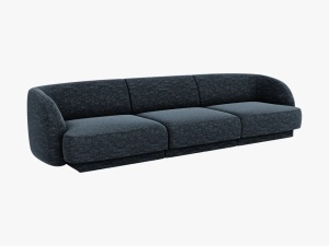 CANAPEA MILEY, 3 LOCURI, 259 CM, ALBASTRU 86, TAPITERIE CHENILLE, DESIGN DEOSEBIT