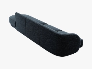 CANAPEA MILEY DREAPTA, 4 LOCURI, 325 CM, ALBASTRU 86, TAPITERIE CHENILLE, DESIGN DEOSEBIT - Img 2