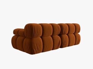 CANAPEA MODULARA BELLIS, 2 LOCURI, 188 CM, SCORTISOARA 56, TAPITERIE DIN CATIFEA, DESIGN DEOSEBIT - Img 5