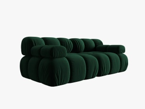 CANAPEA MODULARA BELLIS, 2 LOCURI, 188 CM, VERDE 38, TAPITERIE DIN CATIFEA, DESIGN DEOSEBIT - Img 2