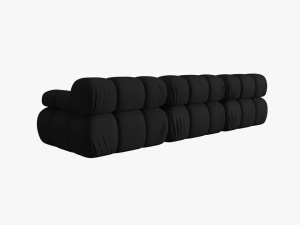 CANAPEA MODULARA BELLIS, 3 LOCURI, 282 CM, NEGRU 19, TAPITERIE DIN CATIFEA 3D, DESIGN DEOSEBIT - Img 3
