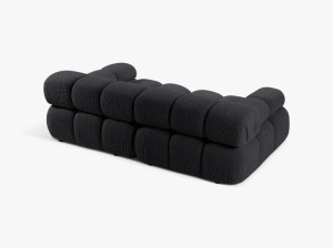 CANAPEA MODULARA BELLIS, CU 2 LOCURI, GRI GRAFIT, CU TAPITERIE DIN BOUCLE ROLF, MICADONI - Img 3