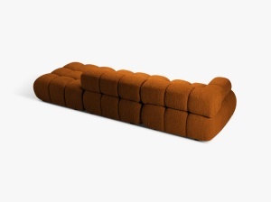 CANAPEA MODULARA BELLIS, PE DREAPTA, CARAMIZIE, CU TAPITERIE DIN TEXTIL BOUCLE ROLF, MICADONI - Img 3