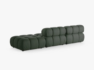 CANAPEA MODULARA BELLIS, PE DREAPTA, VERDE INCHIS, CU TAPITERIE DIN TEXTIL STRUCTURAT LIBERTY, MICADONI - Img 3
