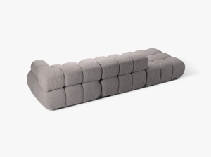 CANAPEA MODULARA BELLIS, PE STANGA, GRI DESCHIS, CU TAPITERIE DIN TEXTIL BOUCLE ROLF, MICADONI - Img 3