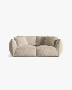 CANAPEA MODULARA CHRIS, CU 3 LOCURI, 220X100, BEJ DESCHIS, CU TAPITERIE DIN TEXTIL CATIFEA CASINO, MICADONI