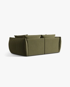 CANAPEA MODULARA CHRIS, CU 3 LOCURI, 220X100, VERDE DESCHIS, CU TAPITERIE DIN TEXTIL CATIFEA CASINO, MICADONI - Img 2