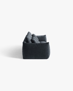 CANAPEA MODULARA, CU 4 LOCURI, BLOOM, 232 CM, ALBASTRU MARIN, CU TAPITERIE DIN TEXTIL STRUCTURAT WIND, MICADONI - Img 3