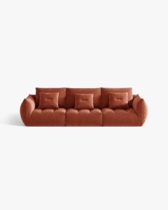 CANAPEA MODULARA, CU 4 LOCURI, BLOOM, 232 CM, CARAMIZIU, CU TAPITERIE DIN TEXTIL STRUCTURAT WIND, MICADONI