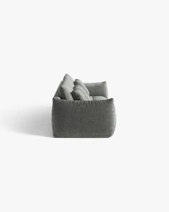 CANAPEA MODULARA, CU 4 LOCURI, BLOOM, 232 CM, GRI INCHIS, CU TAPITERIE DIN TEXTIL STRUCTURAT WIND, MICADONI - Img 3
