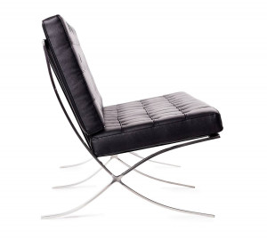 CANAPEA NEAGRA DIN PIELE NATURALA BARCELON PRESTIGE PLUS STIL MODERN - Img 6
