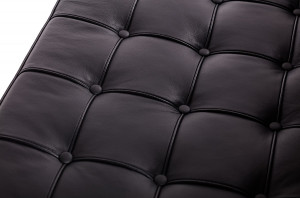 CANAPEA NEAGRA DIN PIELE NATURALA BARCELON STIL MODERN - Img 4